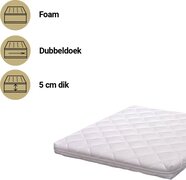 ABZ Boxmatras - Parkmatras met anti-allergische wasbare Badstof hoes 95 x 75 cm