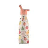 Cool Bottles - Geïsoleerde waterfles van roestvrij staal - 260 ml - Compact formaat - 36 uur koud / 18 uur warm - BPA-vrij - Fruit Salad