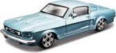 Bburago Ford Mustang - Modelauto - Schaal 1:43 - Blauw Met.