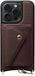 AVY Leren Hoesje Geschikt voor Apple iPhone 15 Pro Max | Met Magnetische Kaarthouder | Compatibel met MagSafe | Leather Case met Wallet | Chocolate