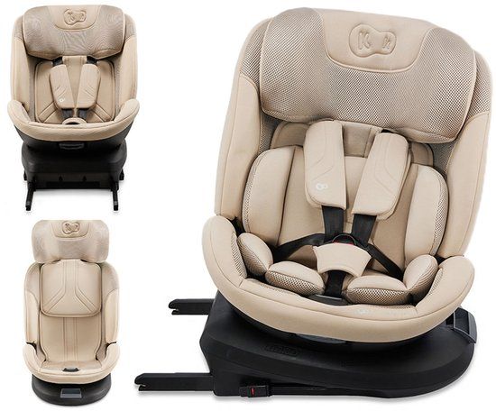 Kinderkraft XPEDITION 3 i-Size Autostoel – 40-150 cm – 360° Draaibaar – RWF tot 22 kg – ISOFIX – Beige