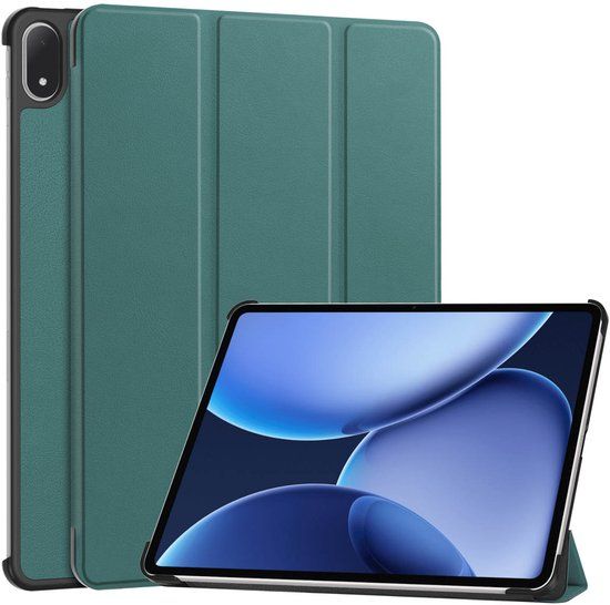 imoshion Tablet Hoes - Geschikt voor OnePlus Pad 2 Pro/OnePlus Pad 3 - Trifold Bookcase - Donkergroen
