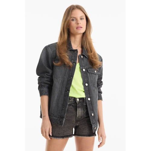 Anytime Relaxed Denim Jacket Zwart