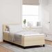 Maison Exclusive - Boxspringbett mit LED-Lichtleisten Creme 90 x 190 cm Stoff