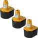 Vhbw 3x Batterie Compatible Avec Dewalt Dw980 Dw981kf-2, Dw980k-2, Dw981kd-2, Dw981kq, Dw981 Outil Électrique (2000 mAh, NiMH, 12 V)