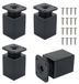 Elzusha - Lot de 4 pieds de meuble réglables, diamètre 60 mm