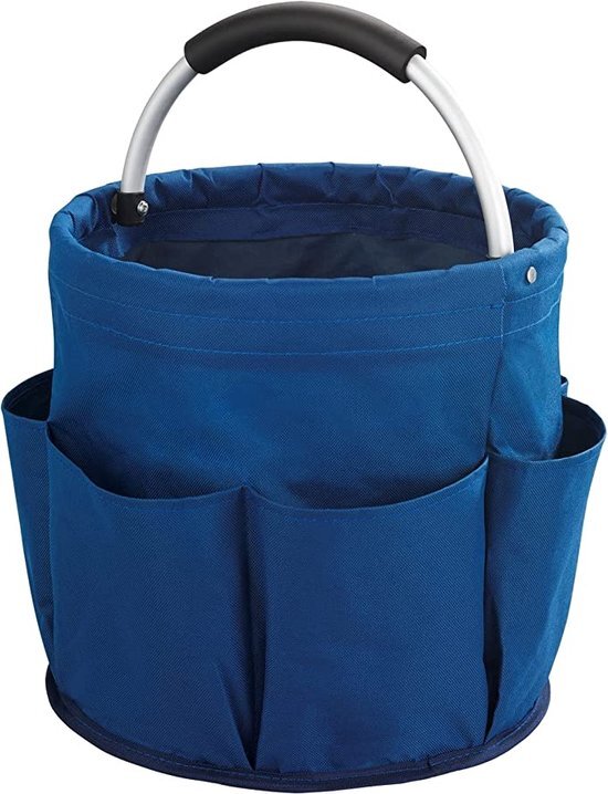 WENKO 87850500 Universele reinigingscaddy - opbergdoos voor poederaccessoires, polyester, 28 x 26,5 x 28 cm, blauw