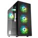 Kolink Observatory HF Plus Mesh ARGB Midi behuizing dynamische verlichting 330 mm GPU Free Space, platen van gehard glas, zwart