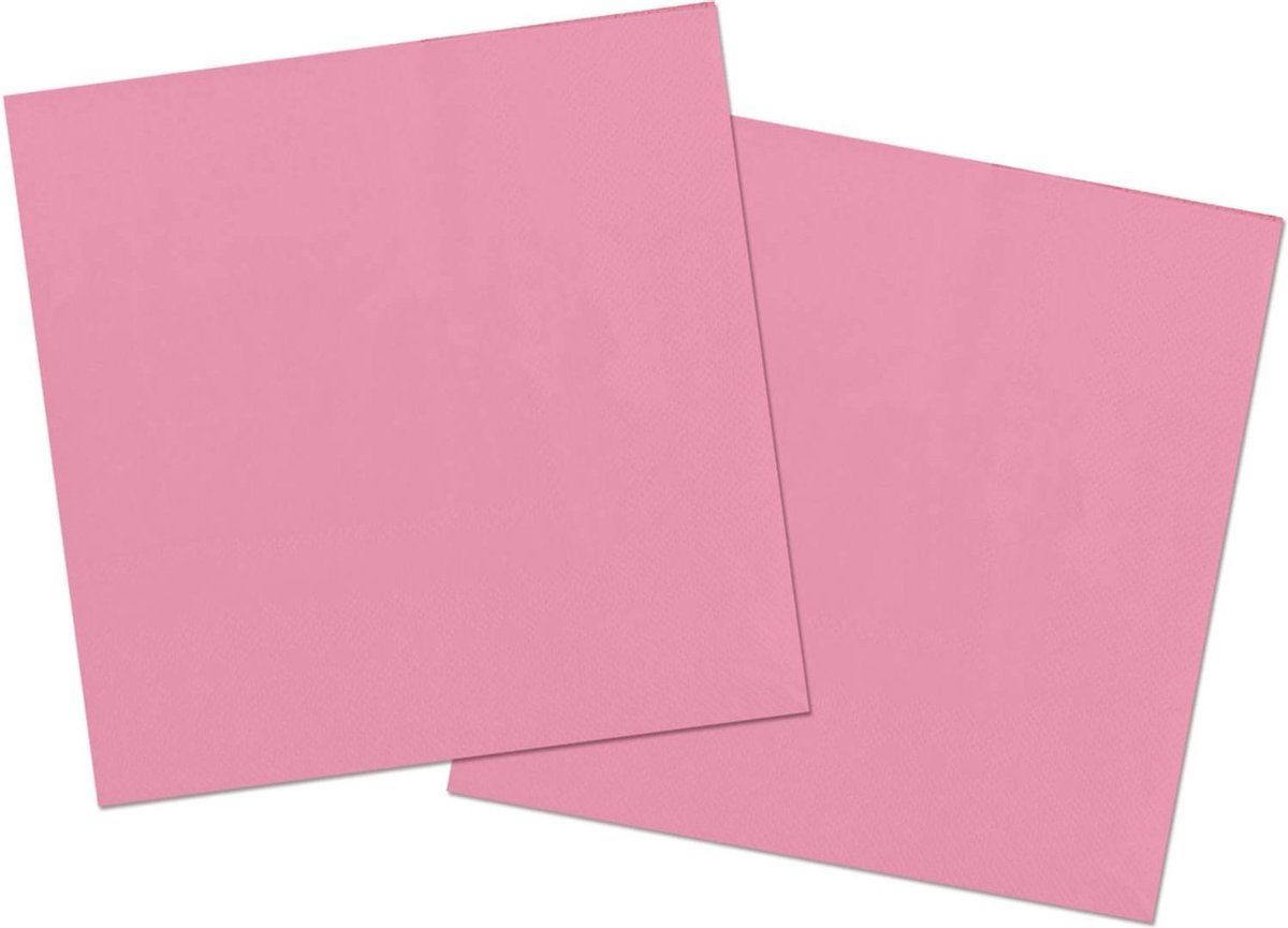 Folat Servetten 33 x 33 cm Papier Zachtroze 20 Stuks