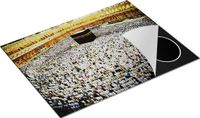 Chefcare Inductie Beschermer Zwarte Steen in Mekka met Biddende Moslims - 77x59 cm - Multicolor