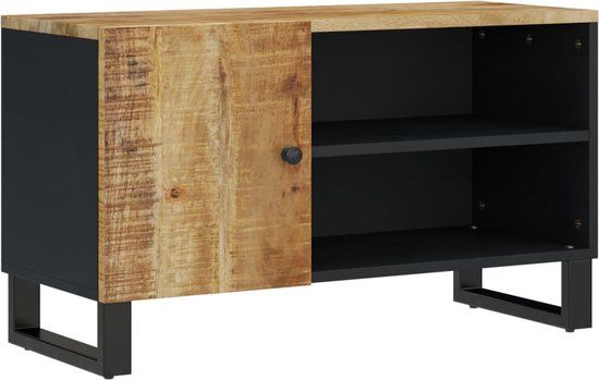 vidaXL Tv-meubel 80x33x46 cm massief mangohout en bewerkt hout