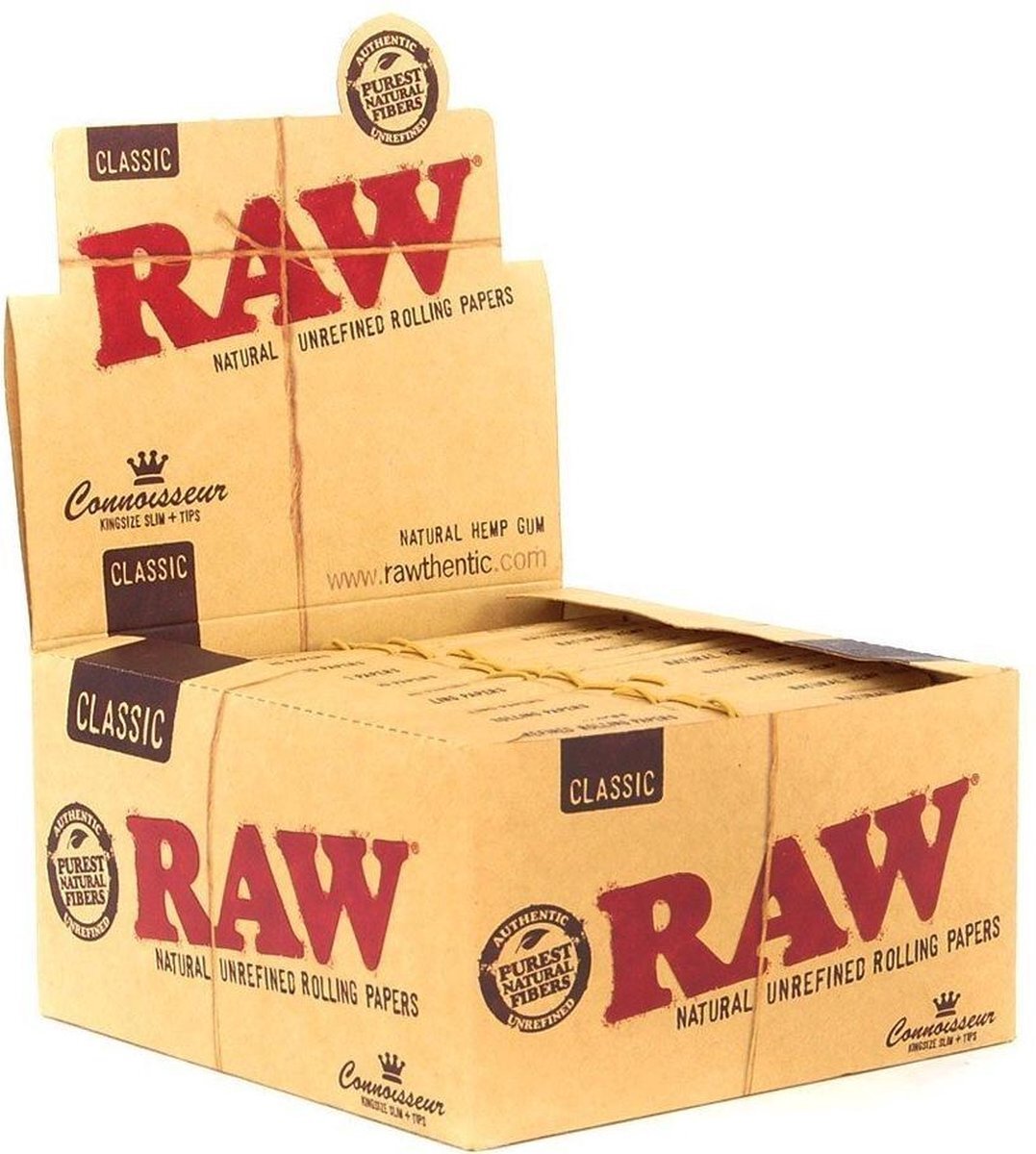 Raw - CONNOISSEUR ROLLING PAPERS KING SIZE + TIPS