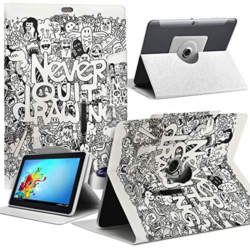 KARYLAX Beschermhoes motief MV10 Universal L voor Tablet Logicom La Tab Full HD 10,1 inch