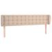 VidaXL Hoofdbord met randen, Cappuccino, 203x23x78/88 cm, Kunstleer