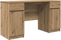 vidaXL Bureau Artisanaal Eikenkleurig Bewerkt Hout 140 x 49 x 76 cm