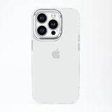 Babaco Ultra Hybrid doorzichtig telefoonhoesje met SILVER Metalen frame voor iPhone 12/12 PRO