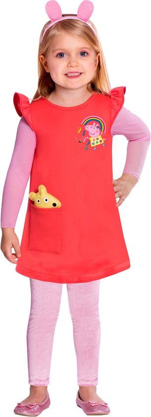 Amscan Peppa Pig Kostuum Meisjes Rood/Roze 4-6 Jaar