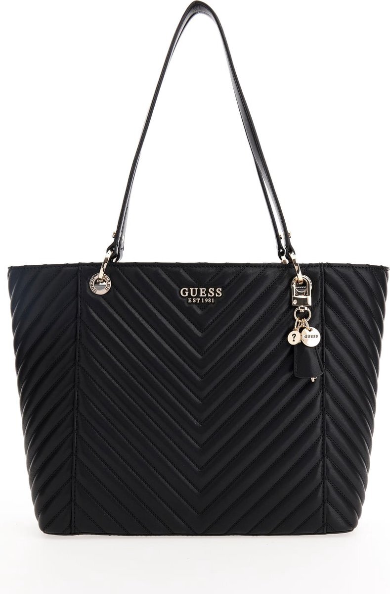 Guess Noelle Elite Tote Dames Handtas - Zwart