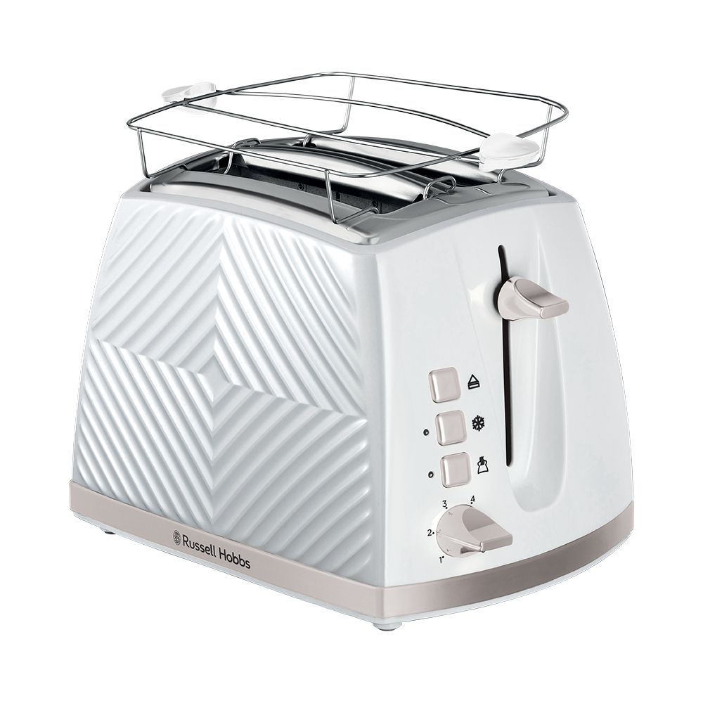 Russell Hobbs Groove Broodrooster - Wit - 2 sleuven