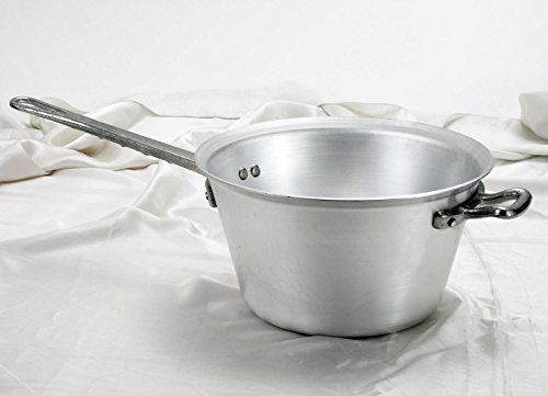 Pentole Agnelli Polenta Pot in Aluminium met RVS Handvat (zilver) - 8007441011048