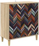 vidaXL Dressoir OMMEN Sonoma Bewerkt hout 75 cm Bruin