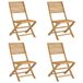 Acaciahout Fauteuils pliants 4 pcs 48,5x61,5x87 cm bois d'acacia massif