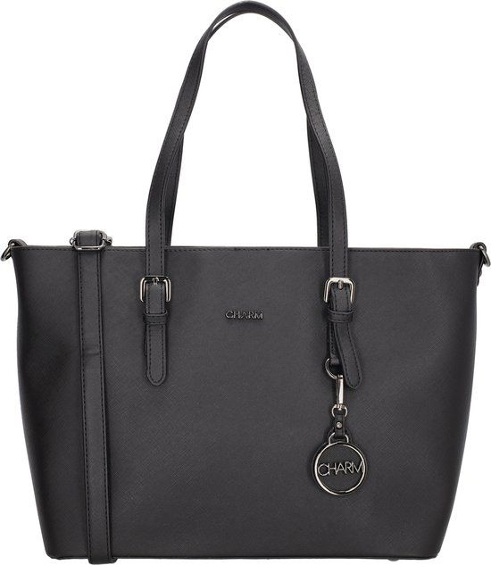 Charm London Birmingham Dames Shopper - Zwart - Polyamide