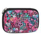 Comix BRIGHT Maxi-etui met ritssluiting voor kinderen en jongeren, inclusief schrijfwarenset, hoes met grafische print, stijf met ritssluiting, 22 x 5 x 7 cm, roze, casual, Roze, informeel