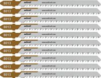 wolfcraft MDF Decoupeerzaagbladen 65mm - Fijne snede - HCS-blad met T-schacht - Hout - 8013100