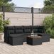 Maison Exclusive - Ensemble de meubles de jardin 7 pièces avec canapé et coussins, noir, en polyrotin