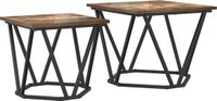 vidaXL Bijzettafelset - 2 stuks - Gerookt eiken - 50 x 50 x 40 cm