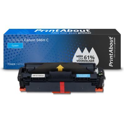 PrintAbout Huismerk 046H C Toner Cyaan | Hoge capaciteit | Compatibel met Canon