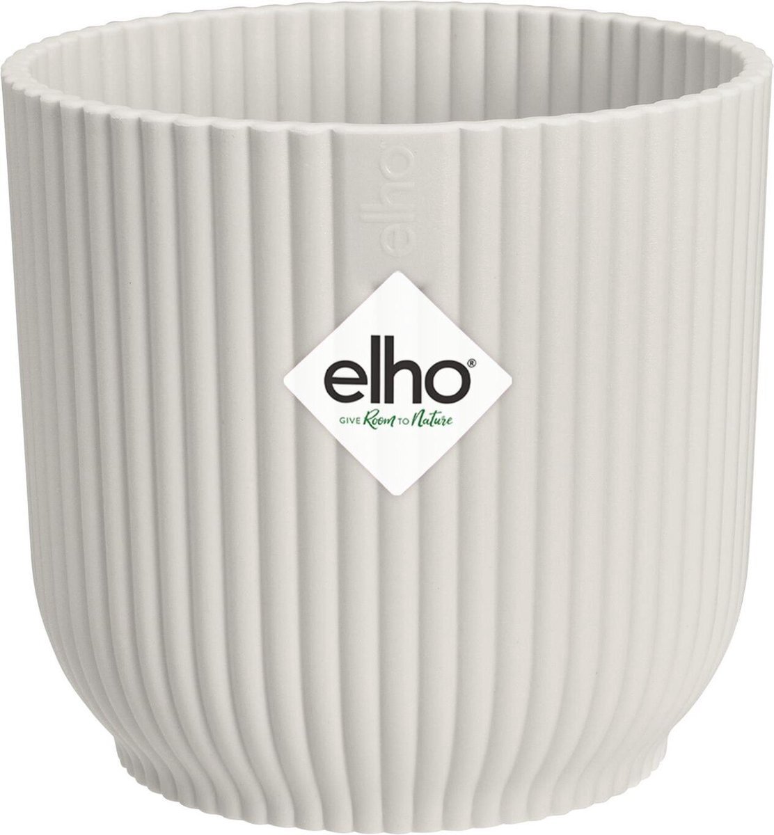 elho Vibes Fold Rond Mini 7 - Bloempot voor Binnen - 100% Gerecycled Plastic - Ø 7 x H 6,5 - Wit/Zijdewit