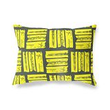 BonaMaison Decoratieve kussensloop, neon geel-Fume gooien kussenhoezen, decoratieve kussenslopen voor woonkamer, bank, slaapkamer, maat: 45x60 cm - ontworpen en vervaardigd in Turkije