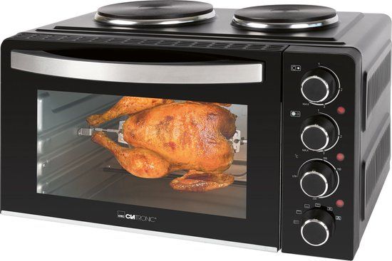 Clatronic KK 3786 Mini-oven met kookplaten en draaispit