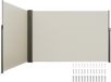 Parasol latéral extensible, 79'' x 236'', protection latérale d'intimité extérieure, polyester 180g, imperméable, auvent de terrasse extensible, protection UV 30+, brise-vue pour terrasse, jardin, balcon, beige