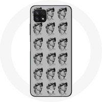 Maniacase Hoesje voor Samsung Galaxy A22 5G Standbeeld grijze achtergrond
