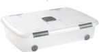 PLASTICFORTE Opslagbox - 41L - Transparant - met deksel en wielen