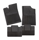 CarFashion 280428 Monza AB1 All-weather mat, 4-delig, Tpe rubberen mat zwart, auto vloermatten set zonder mathouder