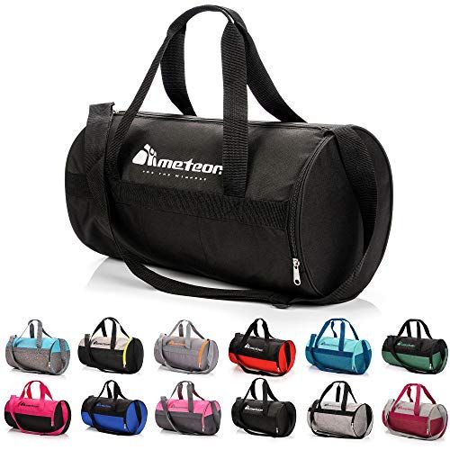 Meteor Panda Meteor Sporttas Sport Bag ideaal voor Fitness Sportschool voor Dames en Heren Sporttas met een Schoenenzak Reistas (25L, Grijs/zwart)
