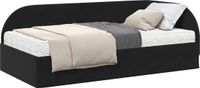 vidaXL Hoekbedframe met Matras en Hoofdeinde - Zwart Fluweel