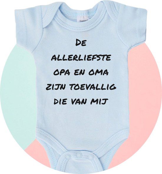 Romper softtouch - De allerliefste opa en oma zijn toevallig die van mij - aanpasbaar - 0-3 maanden