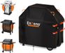 Bol Housse de barbecue imperméable, 120x60x120 cm, adaptée aux barbecues à gaz, noir, en tissu