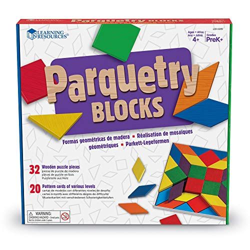 Learning Resources Parket Blokken & Kaart 32-Stuk Set