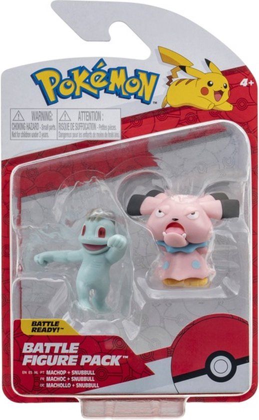 Pokémon Battle Figure Pack - Machop & Snubbull - Action Figure - Multicolor