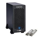 Sonnet Twin25G T5 Thunderbolt 5 naar dual-25Gb‑ethernet-adapter – 25GbE-netwerkadapter met 2 SFP28-transceivers voor Mac, Windows en Linux