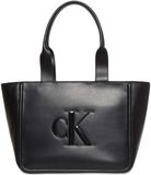 Calvin Klein Raised Ck Medium Tote Handtas Zwart