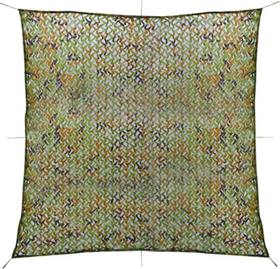 vidaXL Camouflagenet met opbergtas 5x5 m groen
