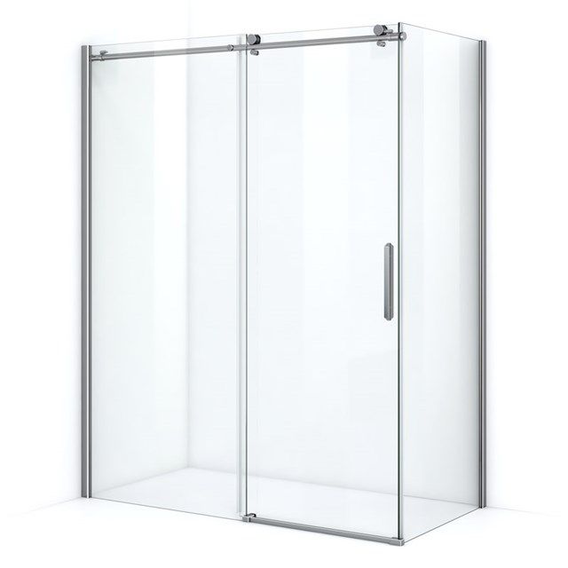 Maxaro Douchecabine Crystal Allure 160x80cm met Schuifdeur Rond Rollersysteem