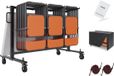 Kibus Chariot à chaises pliantes pour 42 chaises - Noir - Acier - 183x86x114cm